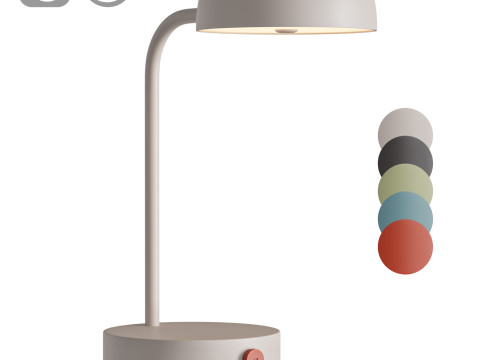 Fokus Cloudy table lamp by Kooduu 3D मॉडल