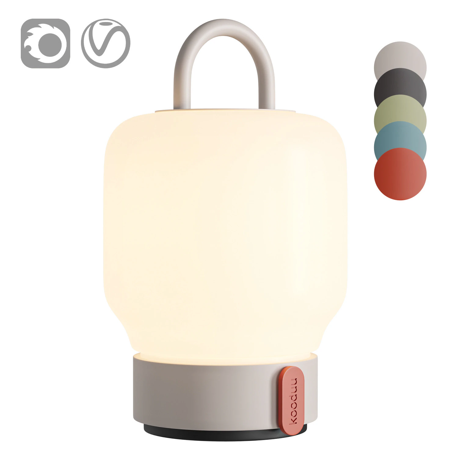Loome Cloudy table lamp by Kooduu 3D Model .c4d .max .obj .3ds .fbx .stl .blend 
