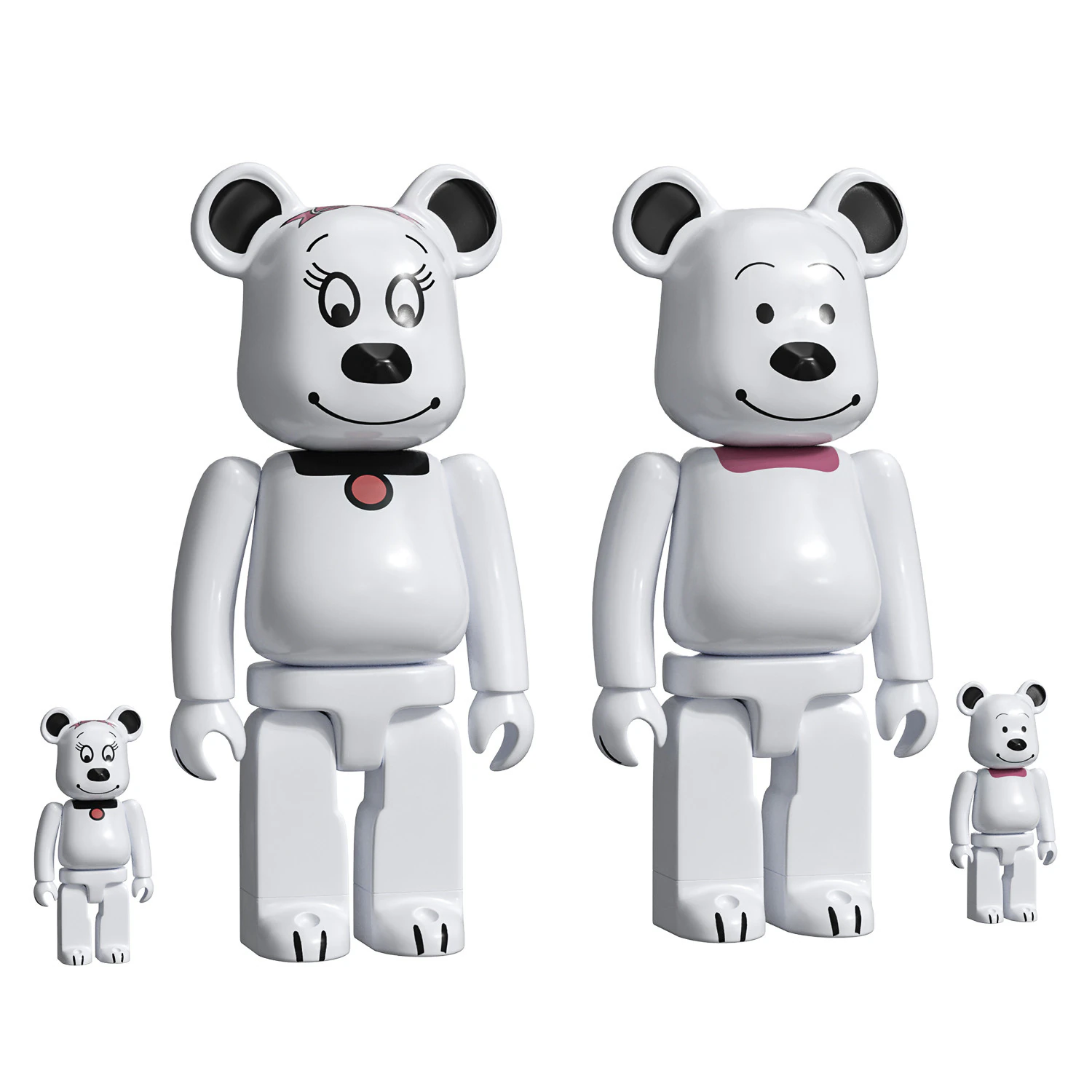 Bearbrick 400 Belle Bear 3D Model .c4d .max .obj .3ds .fbx .stl .blend 