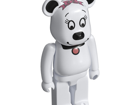 Bearbrick 400 Belle Bear Modelo 3D