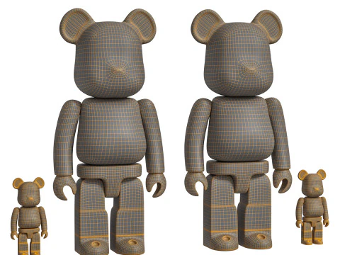 Bearbrick 400 Belle Bear 3D Model
