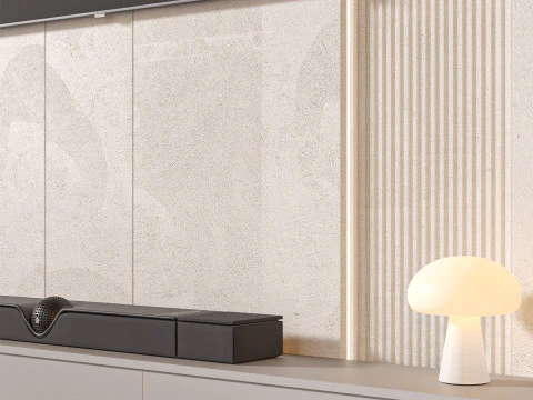TV wall set 09 3D Model