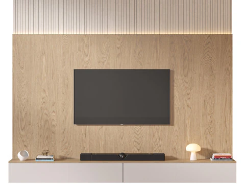 TV wall set 10 3D Model