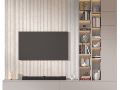 TV wall set 11 Modelo 3D