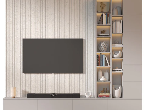 テレビ壁掛けセット 11 3Dモデル