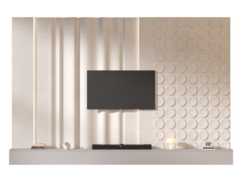 TV wall set 12 Modelo 3D