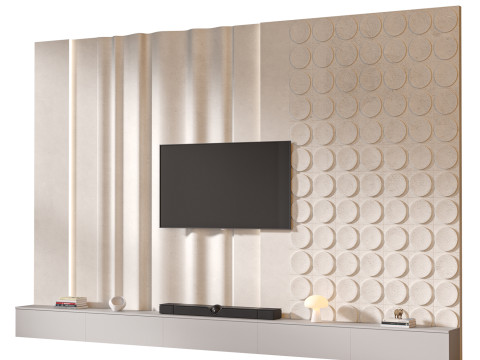 TV wall set 12 Modelo 3D