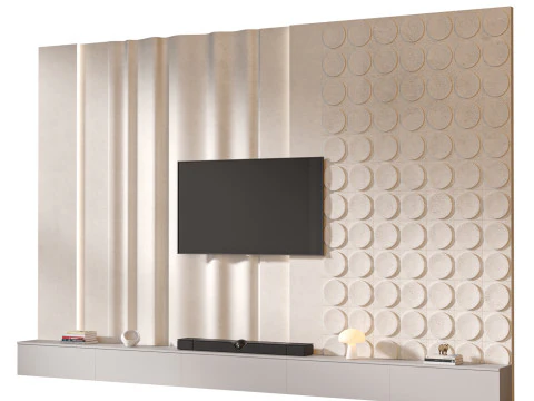 TV duvar seti 12 3D Model