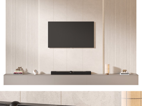 TV wall set 13 Modelo 3D