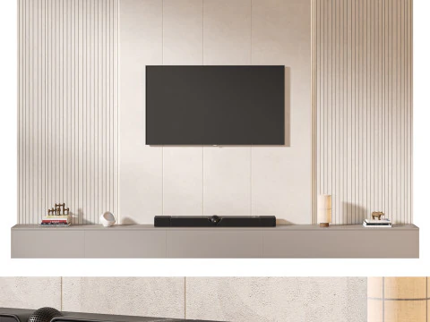 テレビ壁掛けセット 13 3Dモデル
