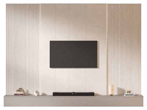 TV wall set 13 3D Model
