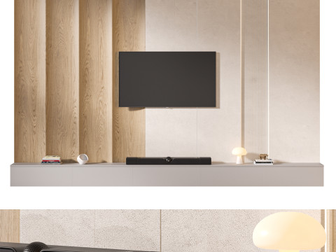 TV wall set 14 Modelo 3D