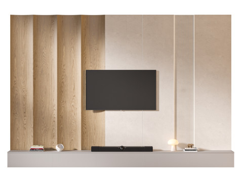TV wall set 14 3D Model