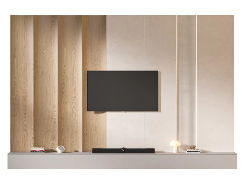 TV wall set 14 3D Model