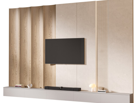 TV wall set 14 3D Model