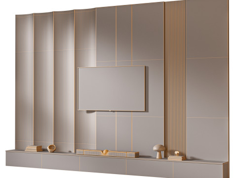 TV wall set 14 3D Model