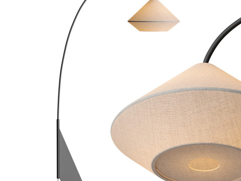 Avenir Dark Bronze Metal Arc Floor Lamp Model 3D