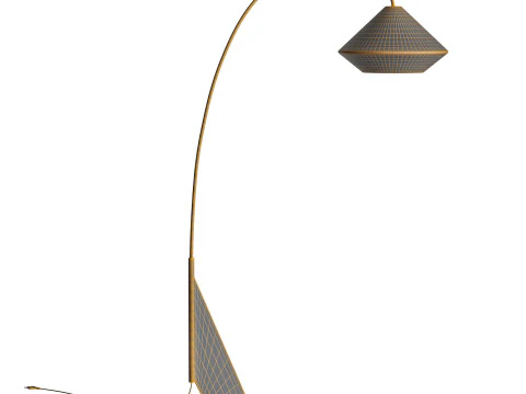 Avenir Dark Bronze Metal Arc Floor Lamp 3D Model