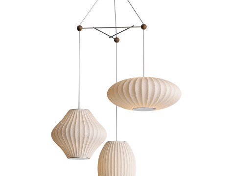 Triple Bubble Lamp Fixture Herman Miller Nelson 3D Модель