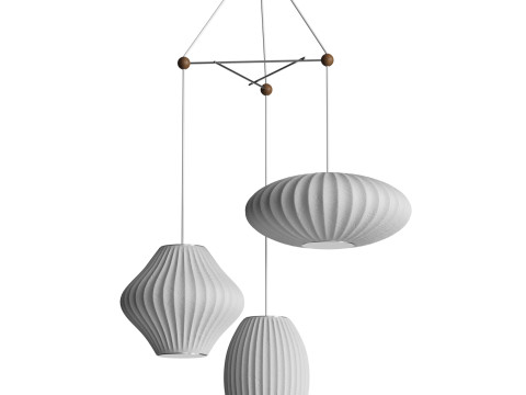 Triple Bubble Lamp Fixture Herman Miller Nelson 3D मॉडल
