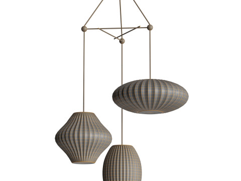 Triple Bubble Lamp Fixture Herman Miller Nelson 3D मॉडल