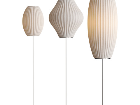 Bubble Lotus Floor Lamp Herman Miller Nelson Cigar Model 3D