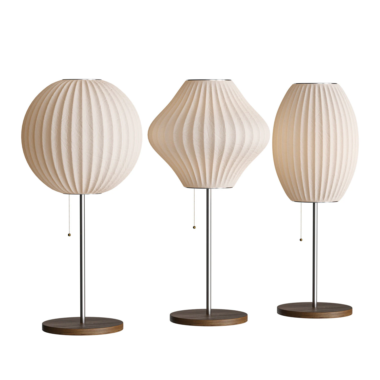 Nelson Pear Lotus Table Lamp 3D Model .c4d .max .obj .3ds .fbx .stl .blend