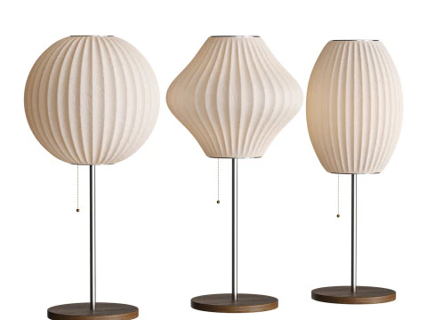 Lampada da tavolo Nelson Pera Loto Modello 3D