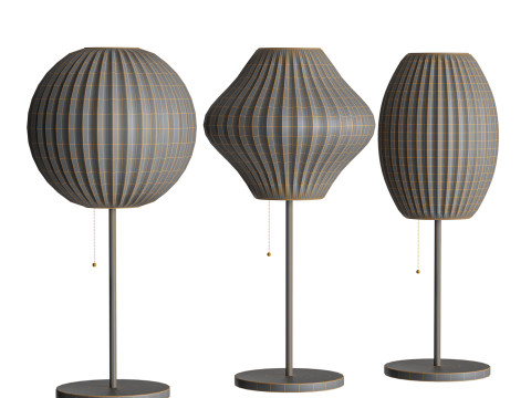 Nelson Pear Lotus Table Lamp 3D Модель