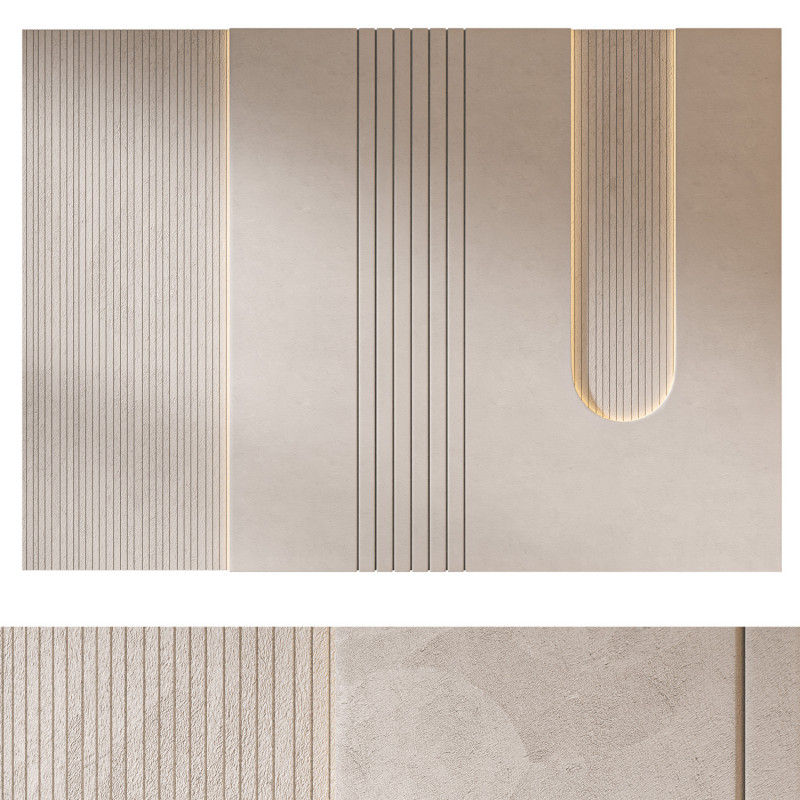 Headboard 3d Wall Panel 17 Modelo 3D .c4d .max .obj .3ds .fbx .stl .blend 