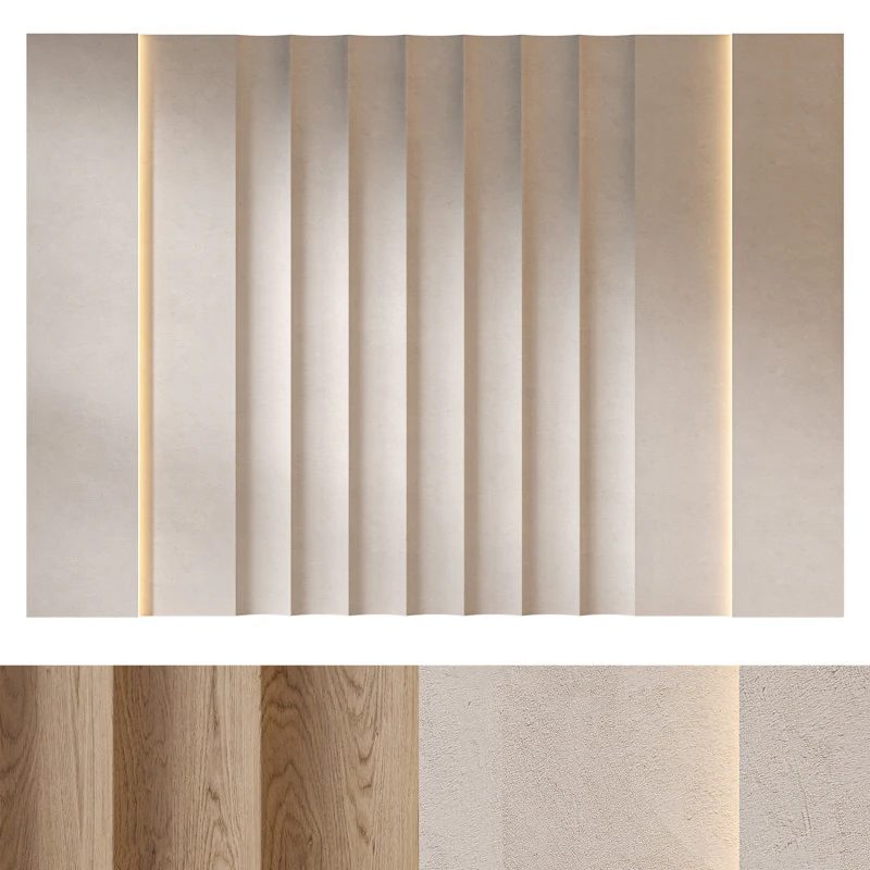 ヘッドボード 3D 壁パネル 18 3Dモデル .c4d .max .obj .3ds .fbx .stl .blend 