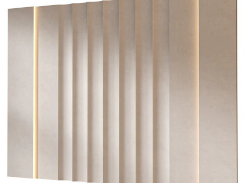 ヘッドボード 3D 壁パネル 18 3Dモデル