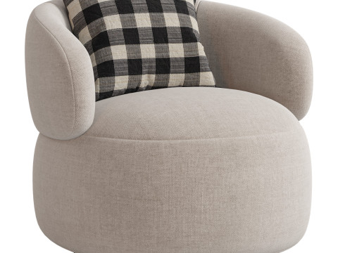 Eleonora Fauteuil MAEVE Crme Modelo 3D