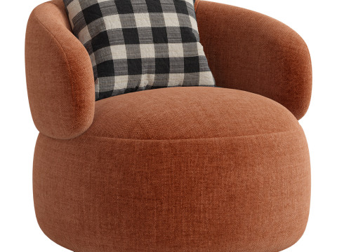 Eleonora Fauteuil MAEVE Crme Modelo 3D