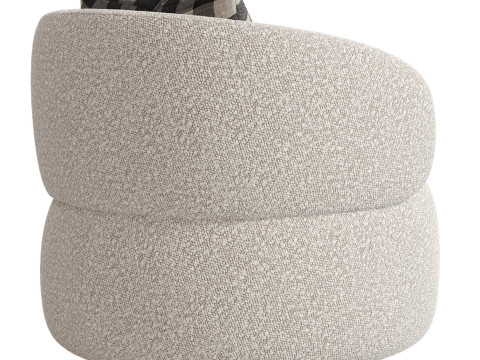 Eleonora Fauteuil MAEVE Crme Modelo 3D