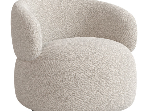 Eleonora Fauteuil MAEVE Crme Modelo 3D