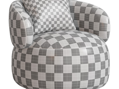 Eleonora Fauteuil MAEVE Crme Modelo 3D