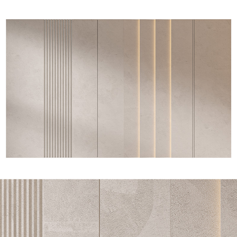 Headboard 3d Wall Panel 24 3D Model .c4d .max .obj .3ds .fbx .stl .blend 