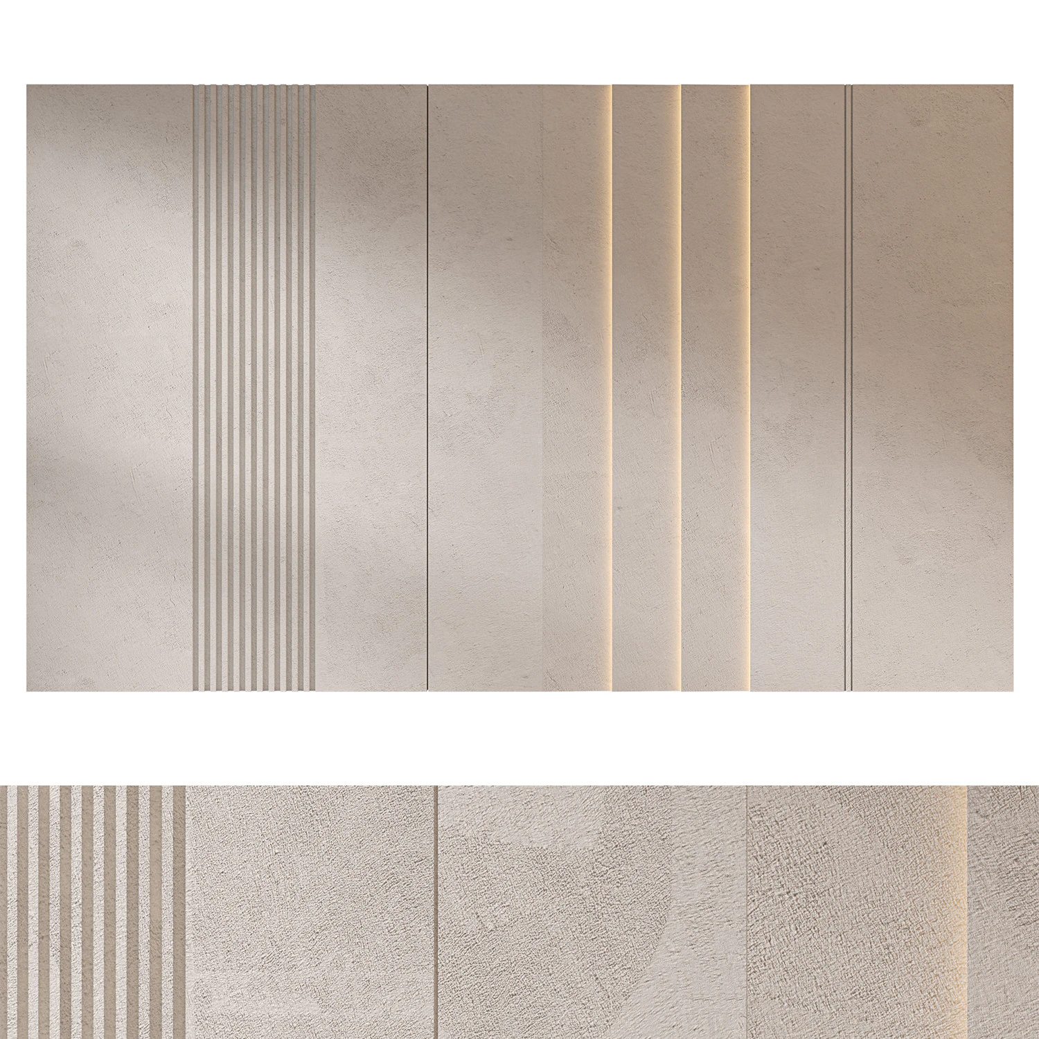 Headboard 3d Wall Panel 24 3D Model .c4d .max .obj .3ds .fbx .stl .blend