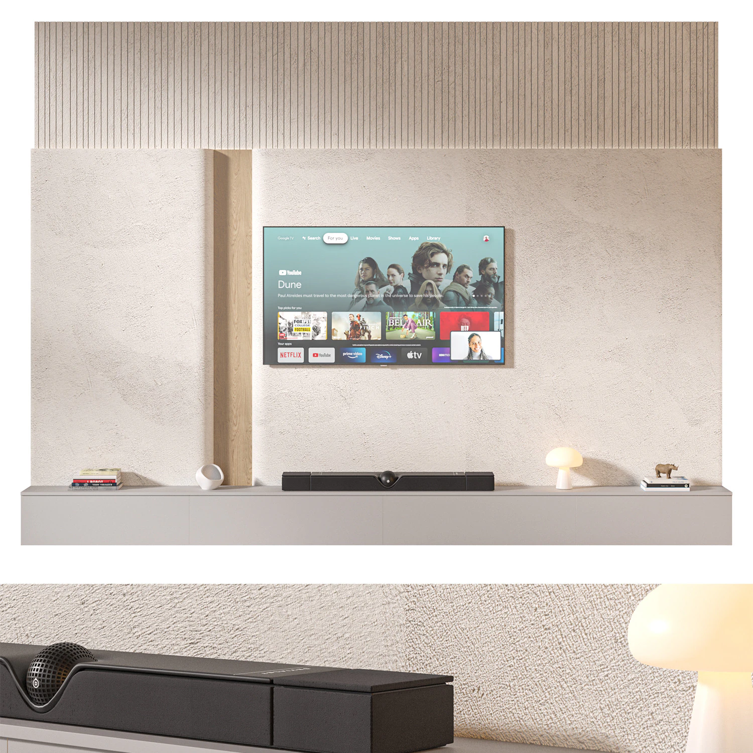 TV wall set 17 3D Model .c4d .max .obj .3ds .fbx .stl .blend 