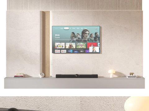 Zestaw ścienny pod telewizor 17 Model 3D