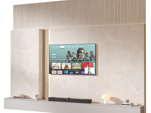TV wall set 17 Modelo 3D