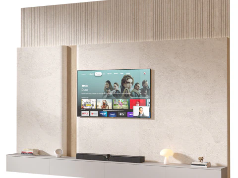 TV wall set 17 3D Model