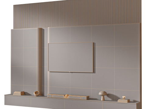 TV wall set 17 Modelo 3D