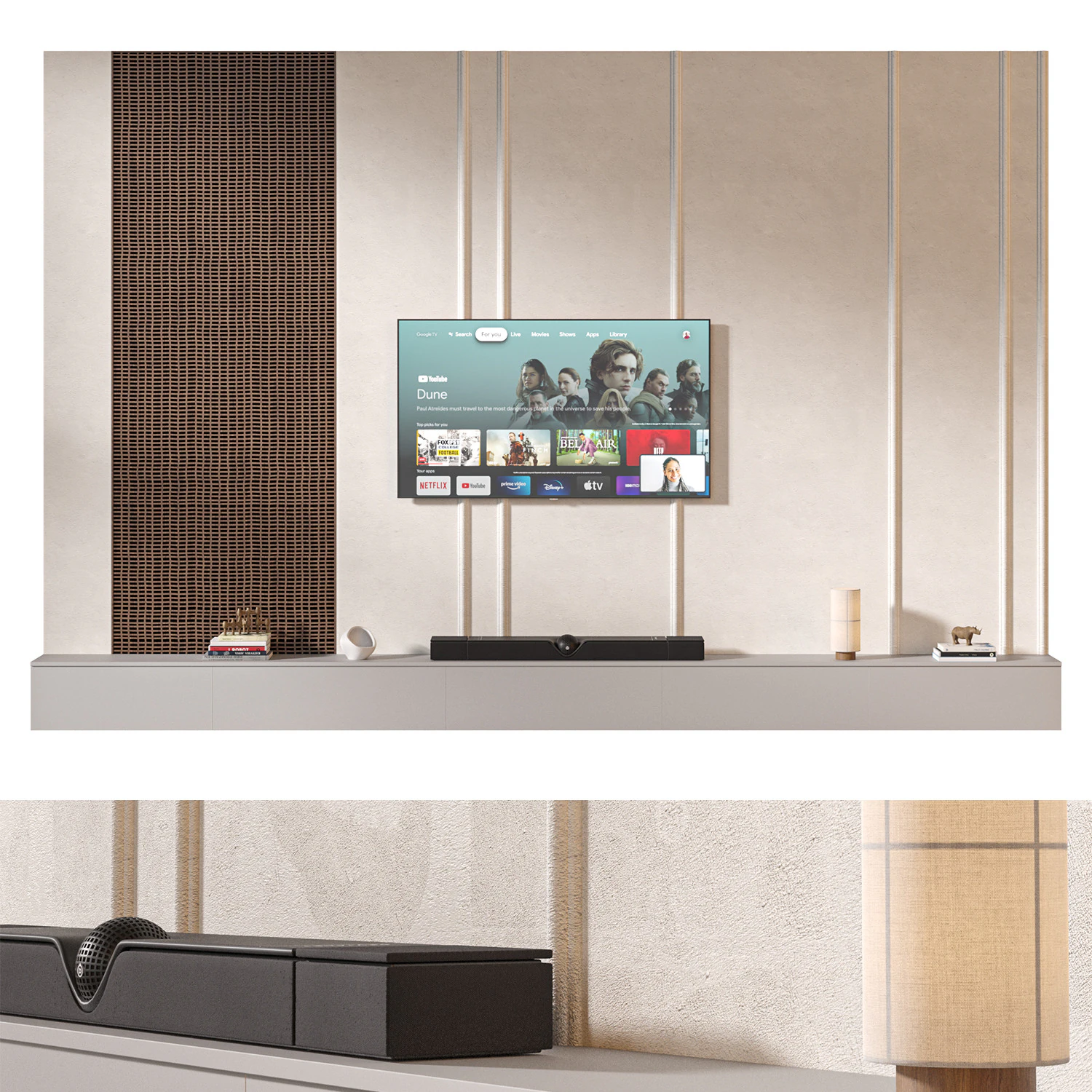TV wall set 18 3D Model .c4d .max .obj .3ds .fbx .stl .blend 