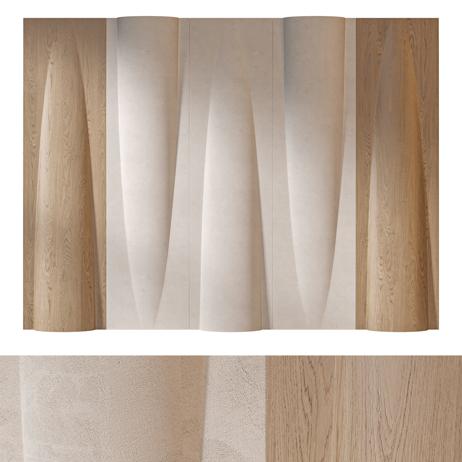 Headboard 3d Wall Panel 25 3D Model .c4d .max .obj .3ds .fbx .stl .blend 