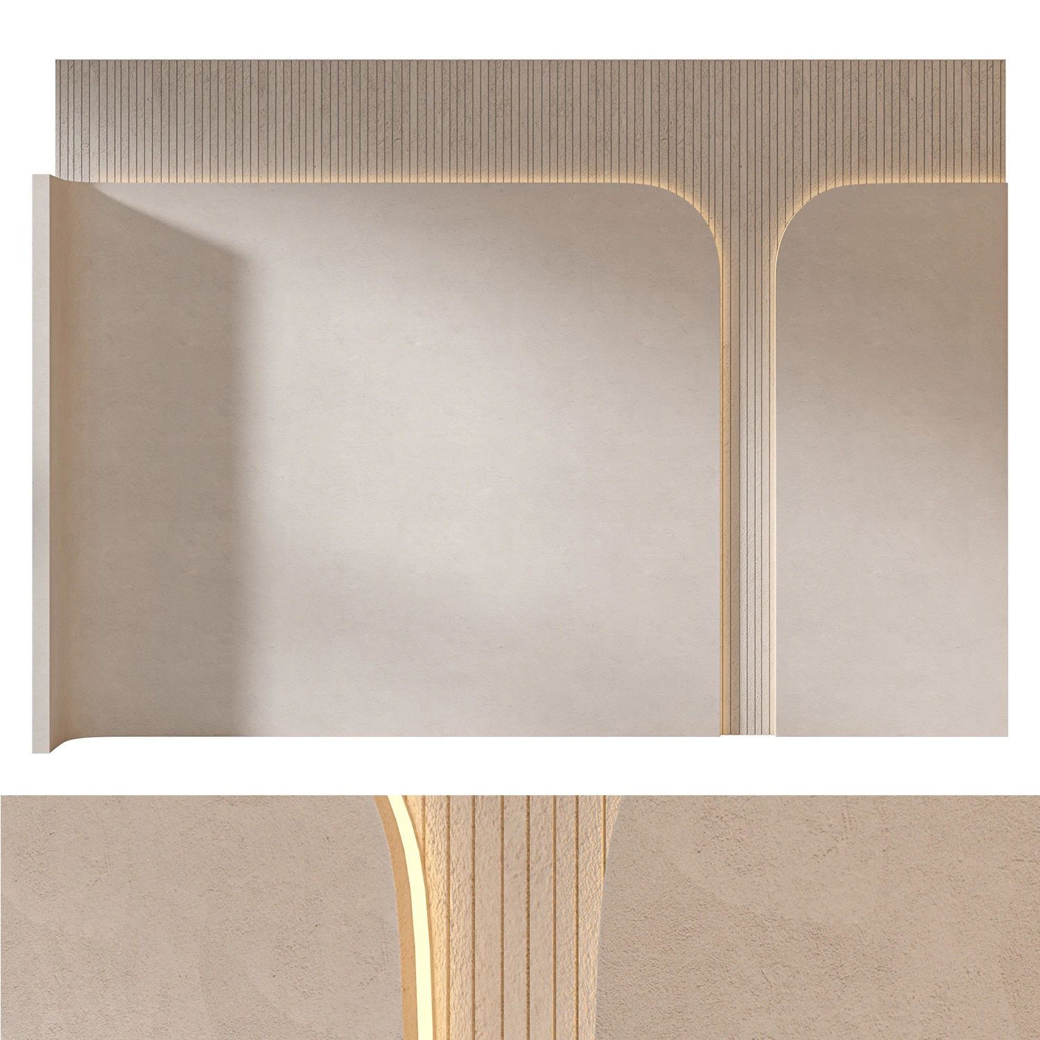Headboard 3d Wall Panel 26 3D Model .c4d .max .obj .3ds .fbx .stl .blend