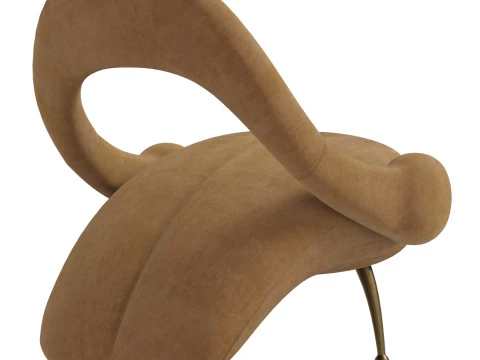 Italian Quilted Living Room Chair 3D Model