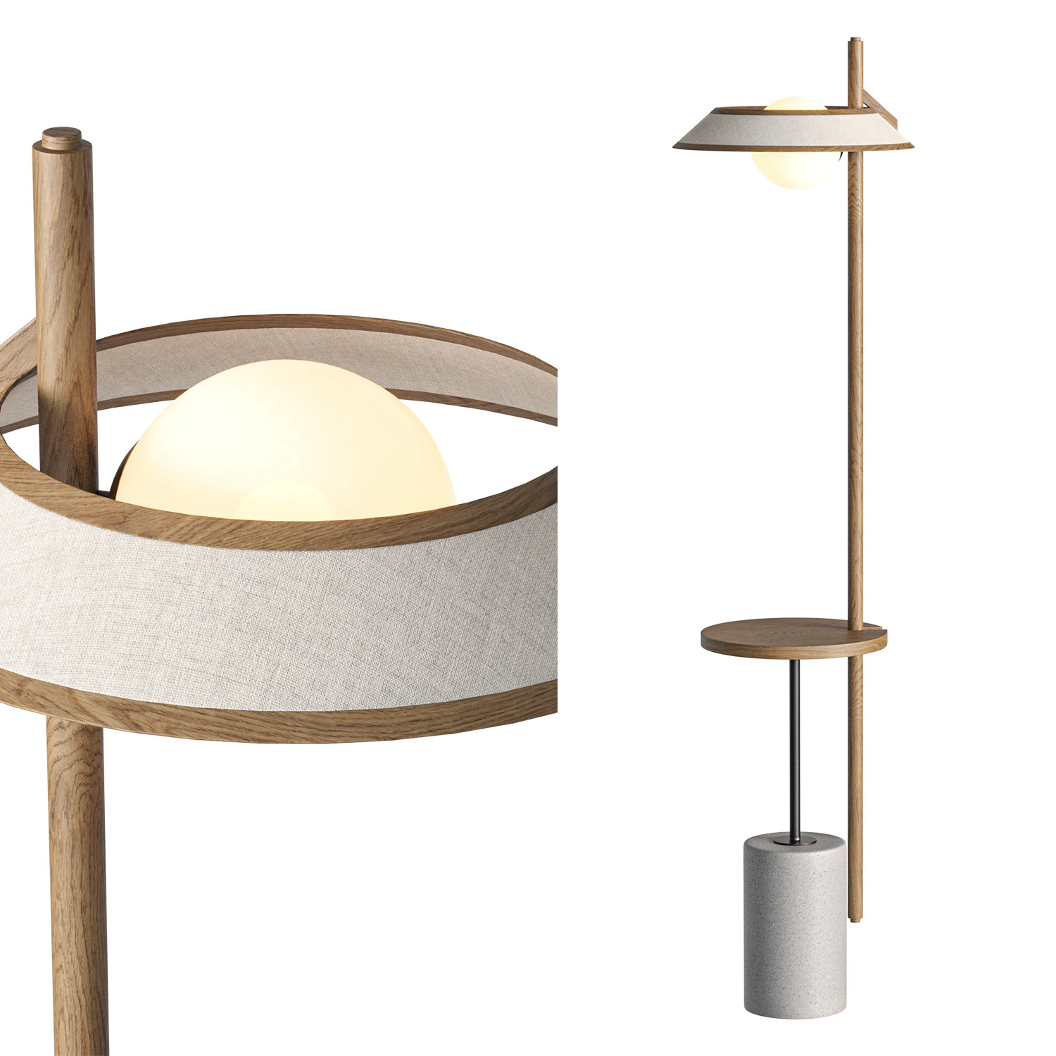 Puro Floor Lamp 3D Model .c4d .max .obj .3ds .fbx .stl .blend 