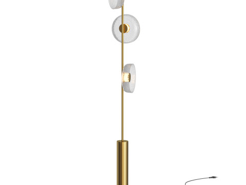 Glacier Crackle Glass Floor Lamp 3D Model